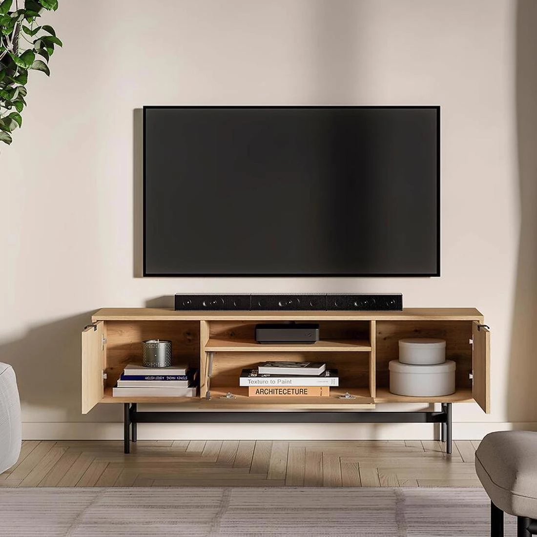 Reynos TV komoda 150x33x53 hrast