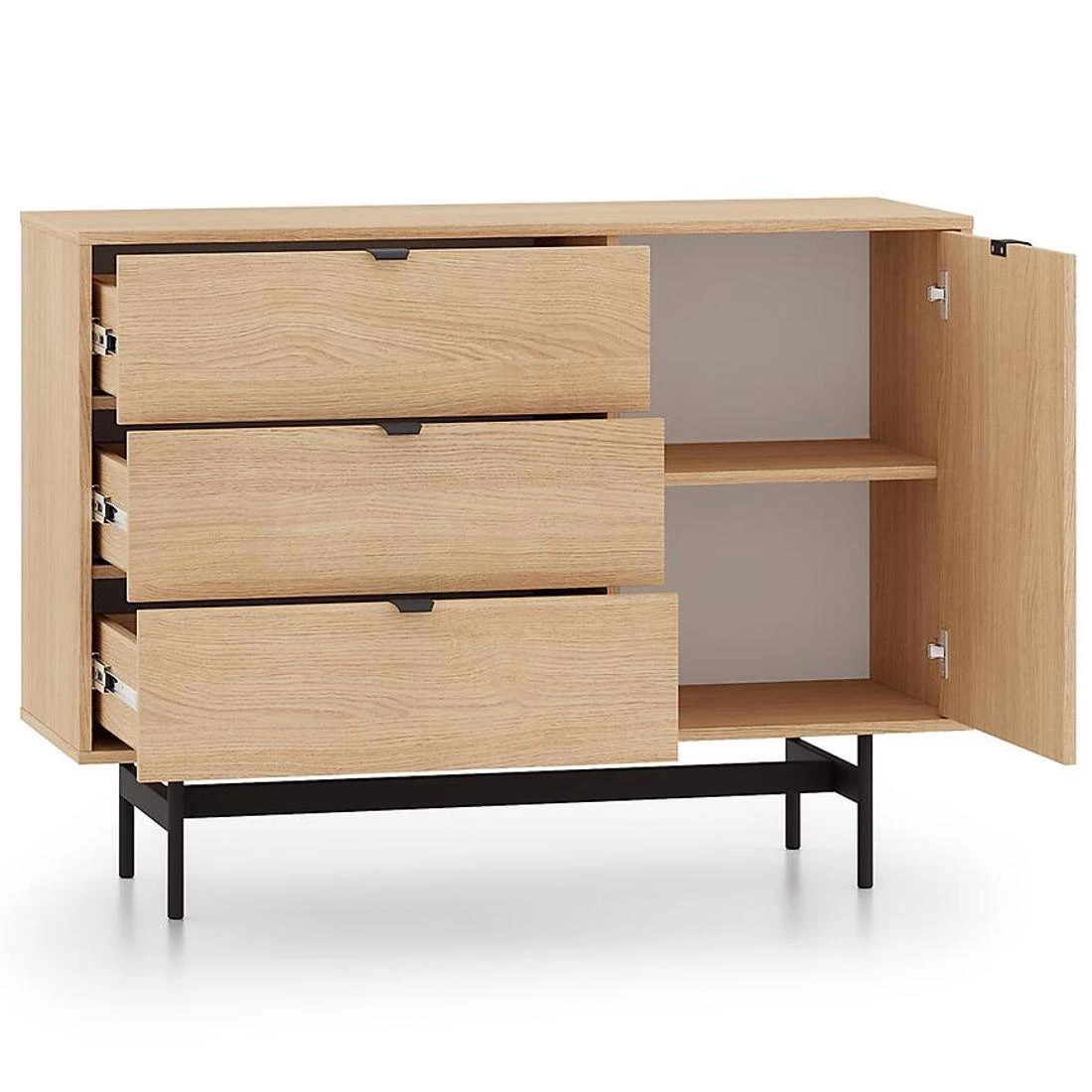 Reynos komoda 115x40x85 Oak Mavelie