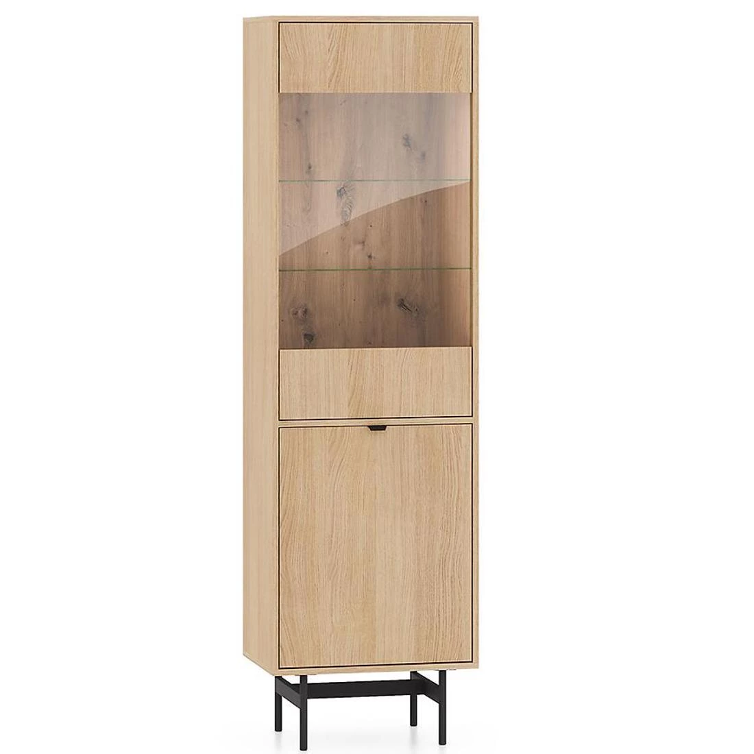 Reynos vitrina 54x40x190 hrast