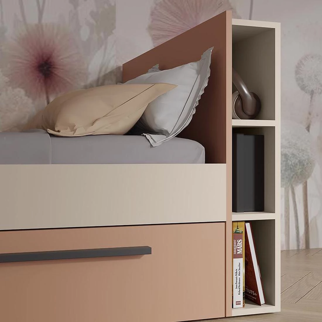 Lorin 16 zidna polica 90x24x25 kašmir/alpaka