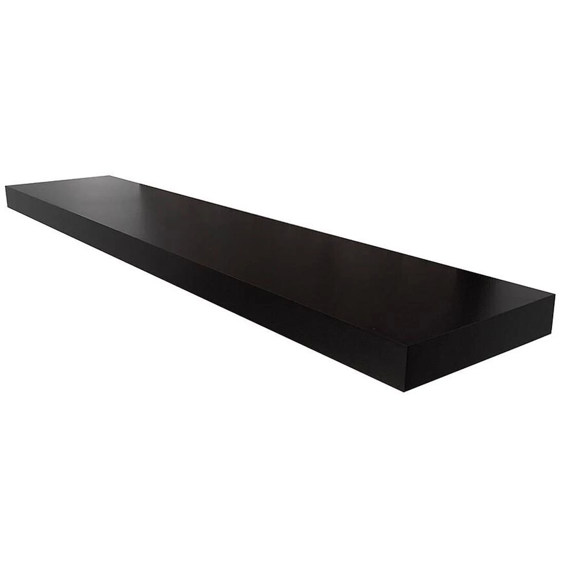 Ligno zidna polica 120x26x5 crna