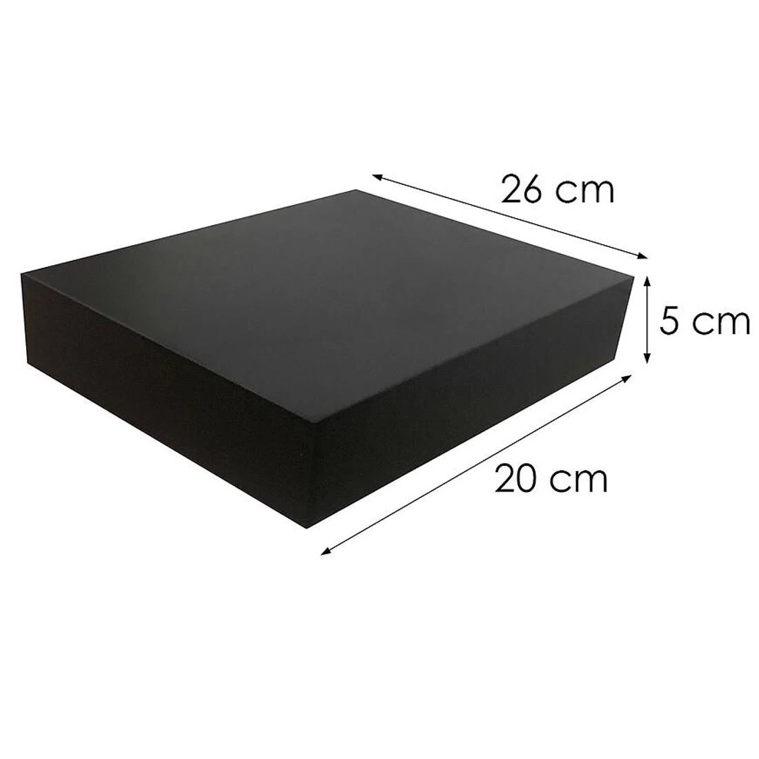Ligno zidna polica 20x26x5 crna