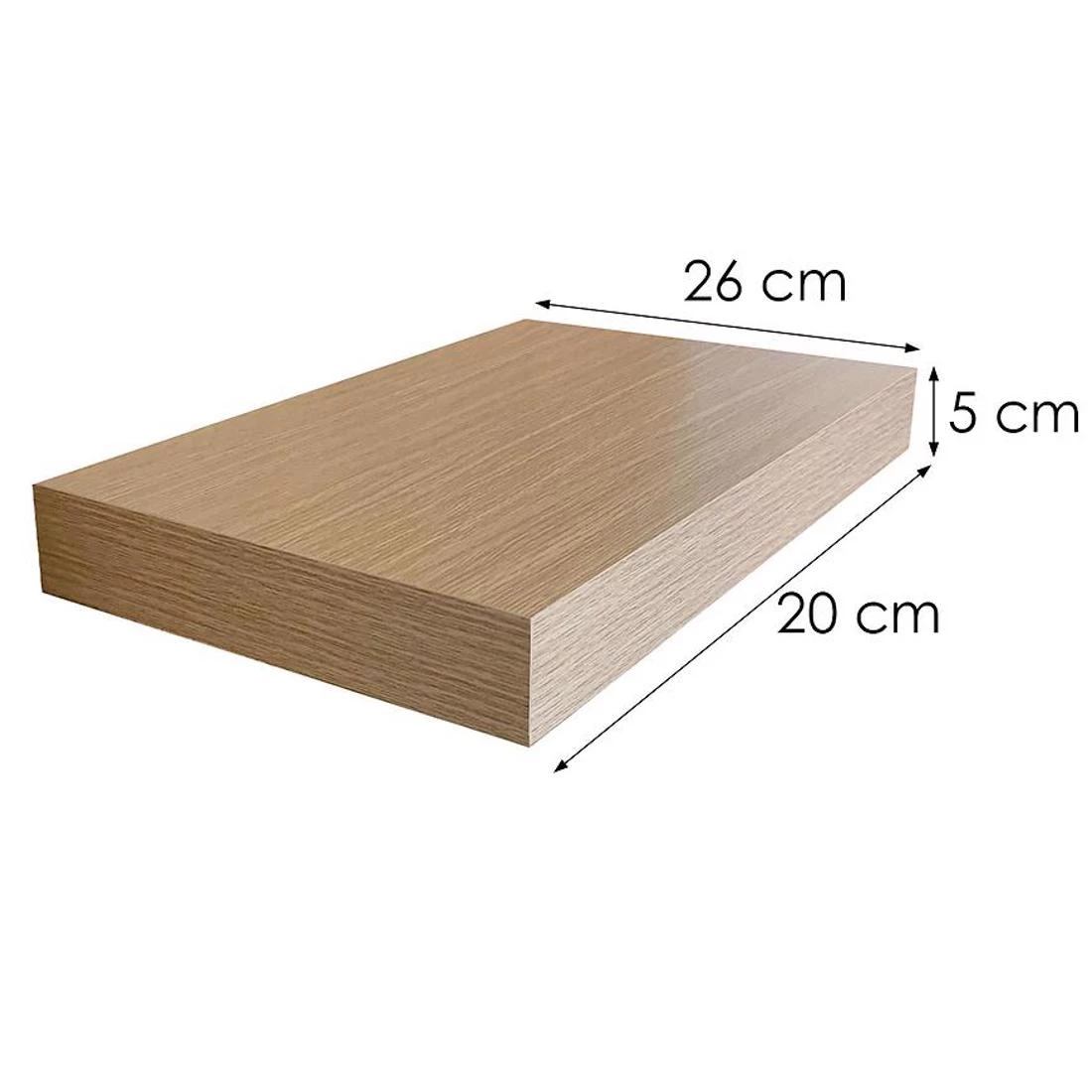Ligno zidna polica 20x26x5 hrast