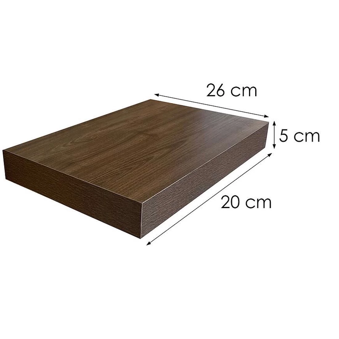Ligno zidna polica 20x26x5 braon