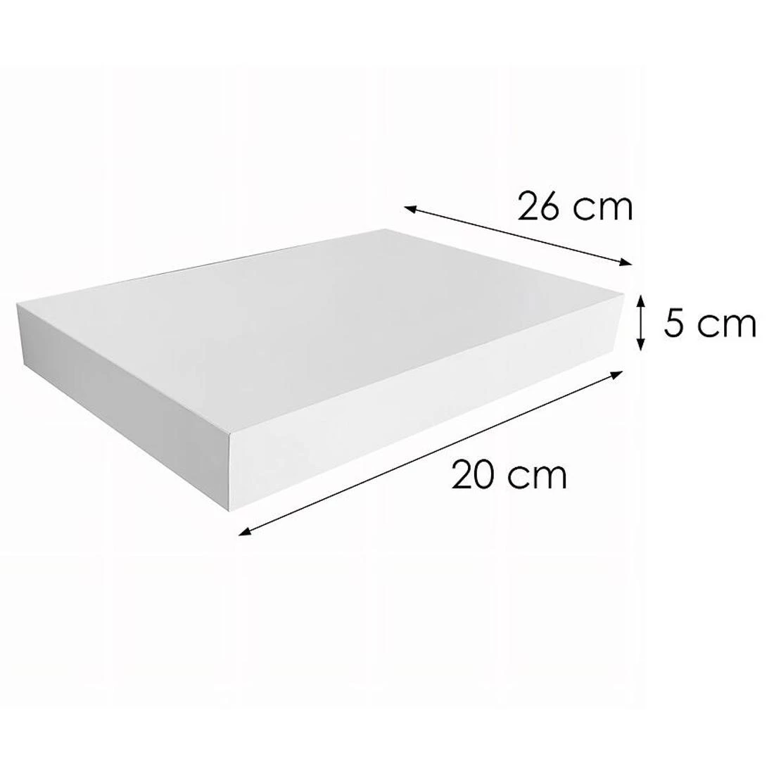 Ligno zidna polica 20x26x5 bela