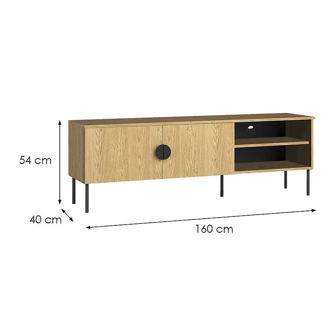 Mond TV komoda 160x40x54 hrast