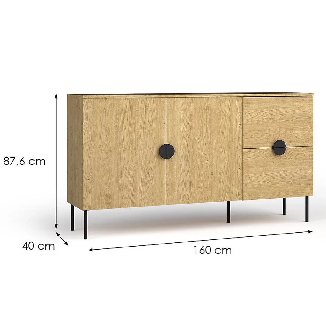 Mond komoda 160x40x87,6 hrast