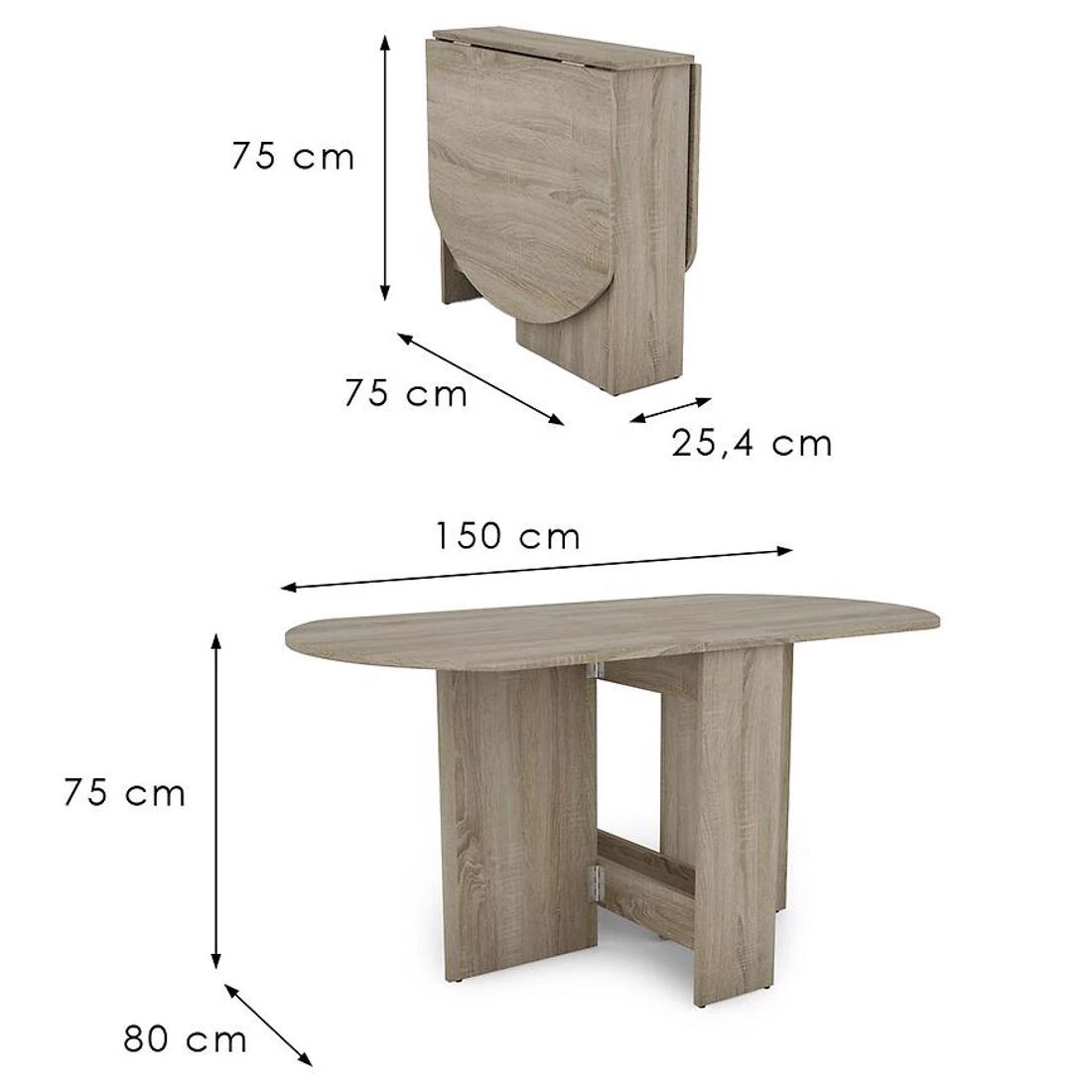 Samson stol 25,4/150x80x75 cm  sonoma