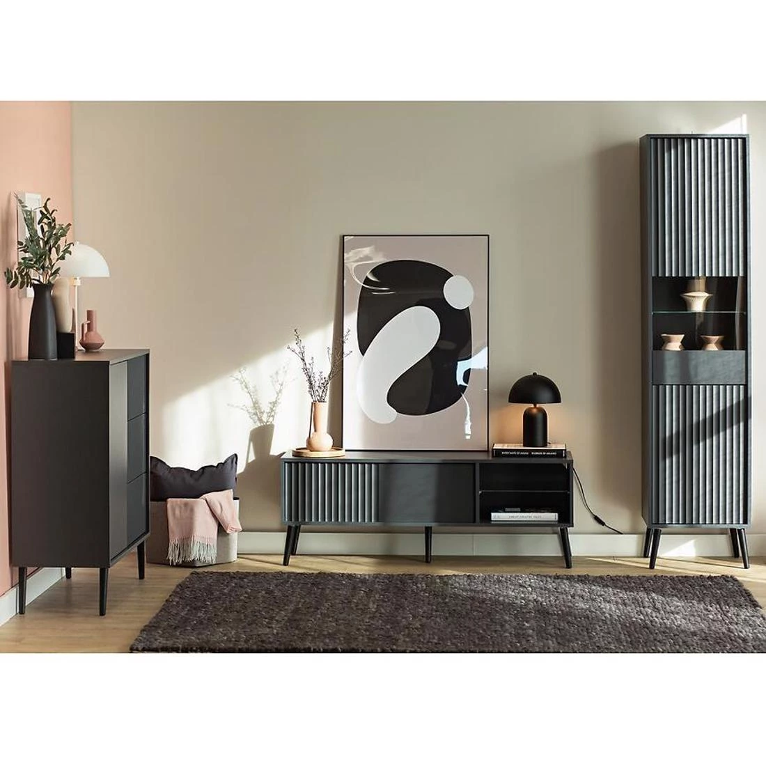 Barcelona TV komoda 135x40x48 antracit