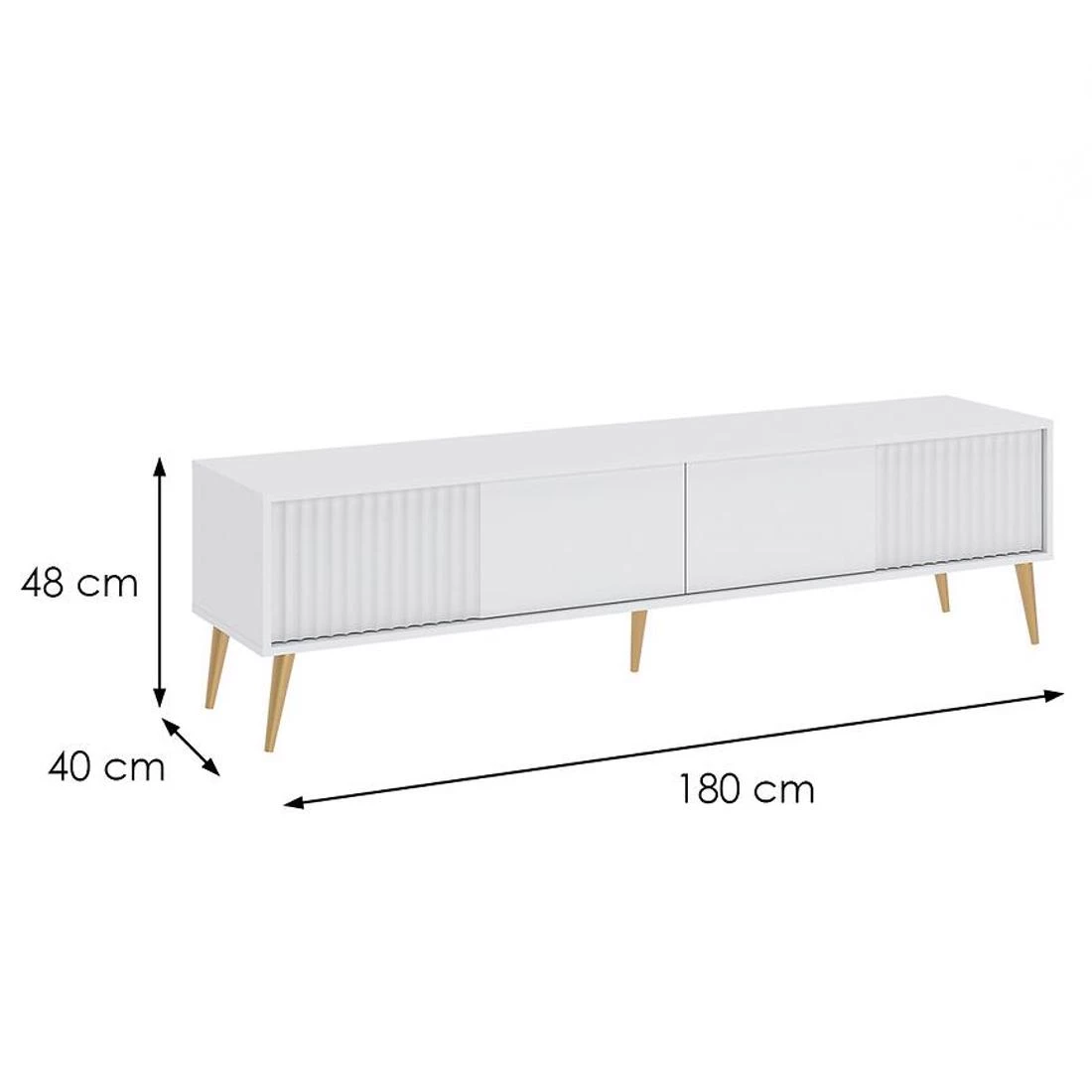 Barcelona TV komoda 180x40x48 bela