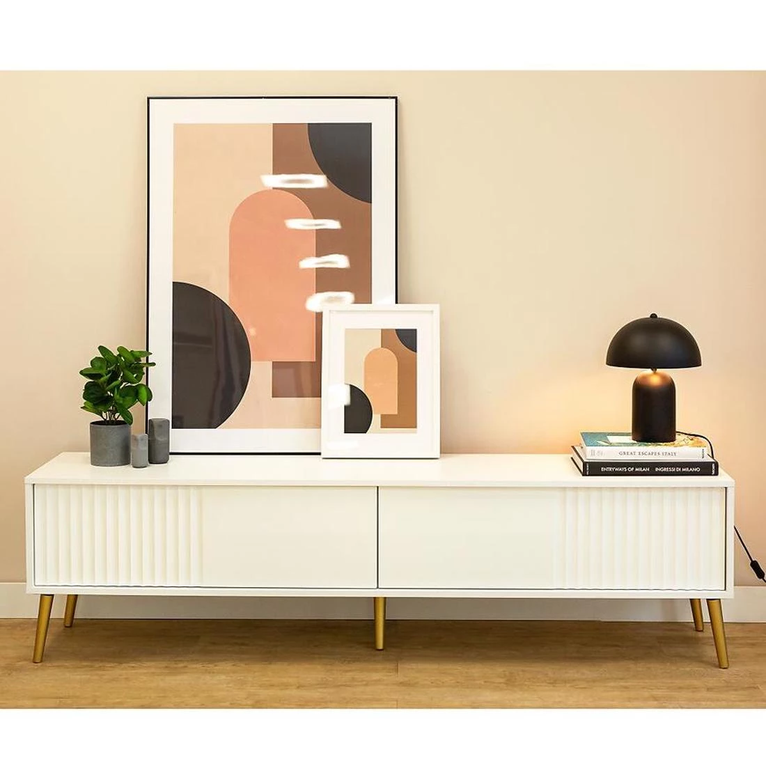 Barcelona TV komoda 180x40x48 bela