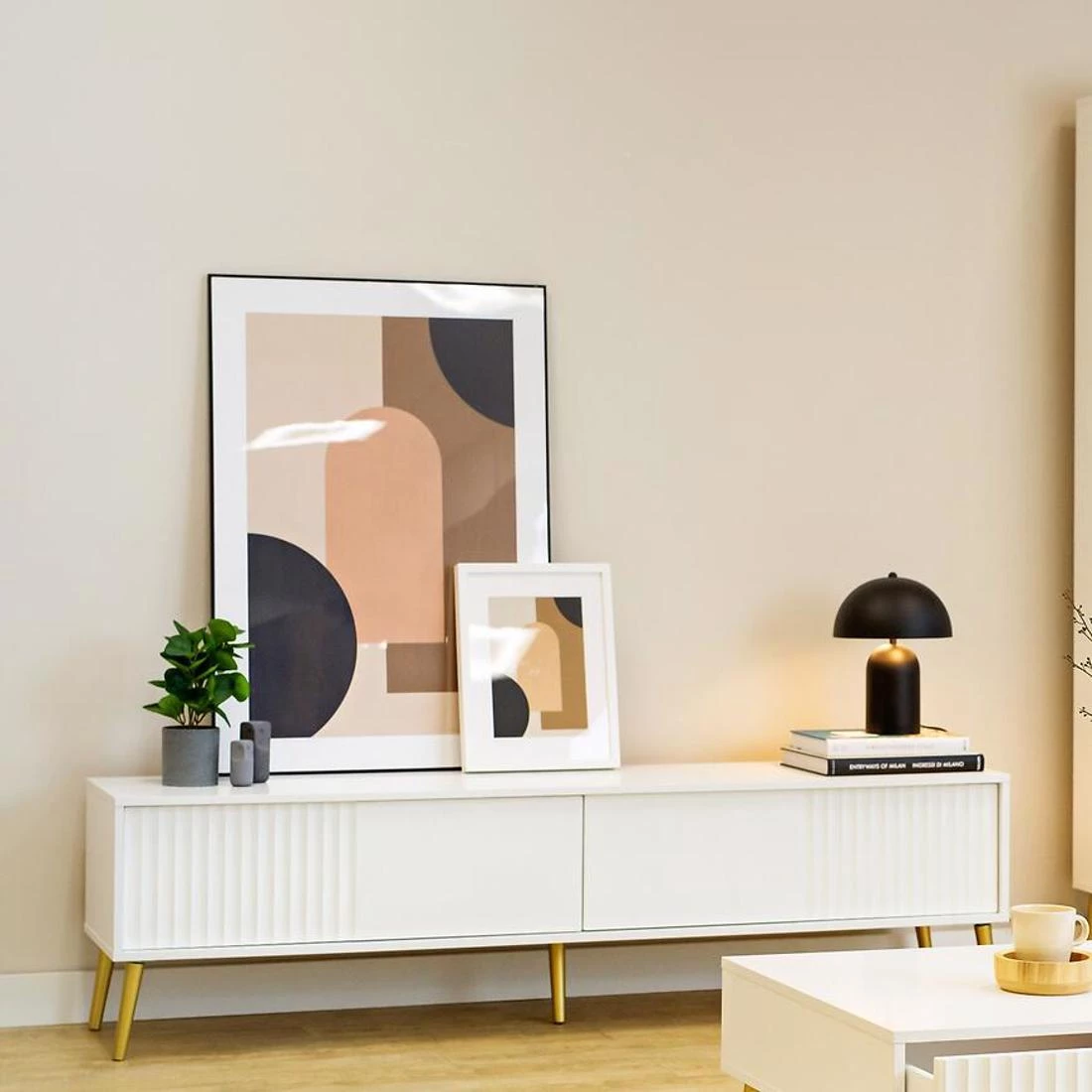 Barcelona TV komoda 180x40x48 bela
