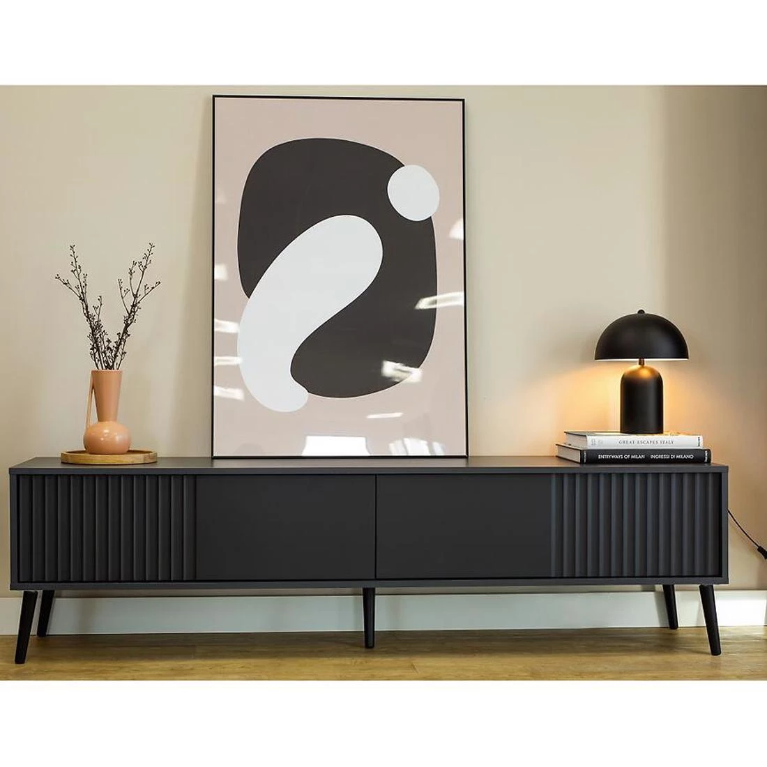 Barcelona TV komoda 180x40x48 antracit