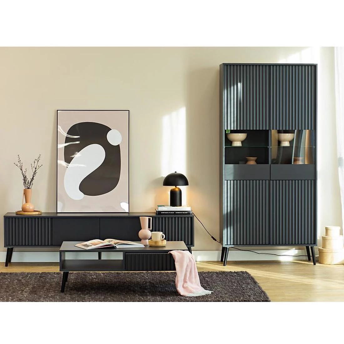 Barcelona TV komoda 180x40x48 antracit