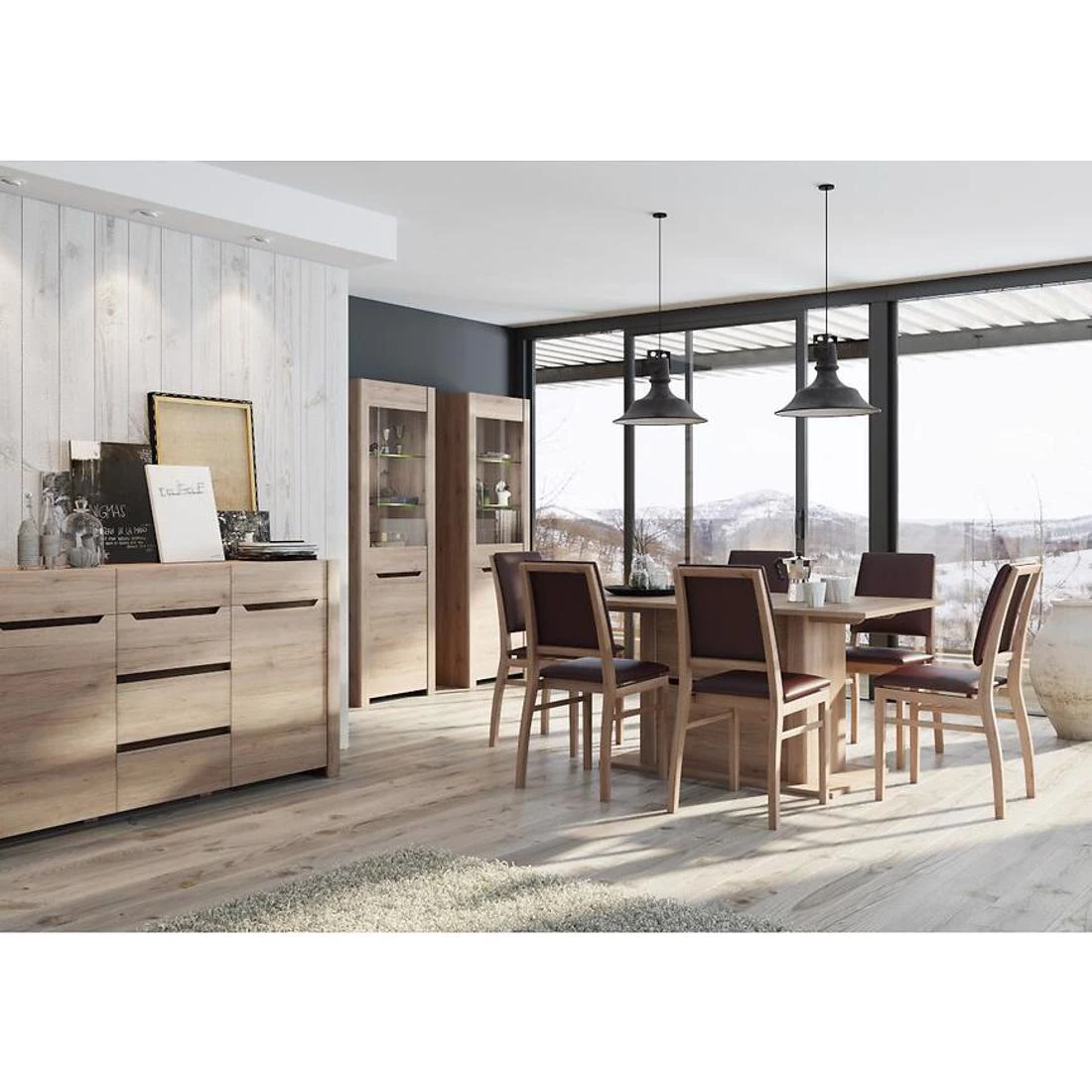 Dejso zidna polica 170x24x27 san remo hrast