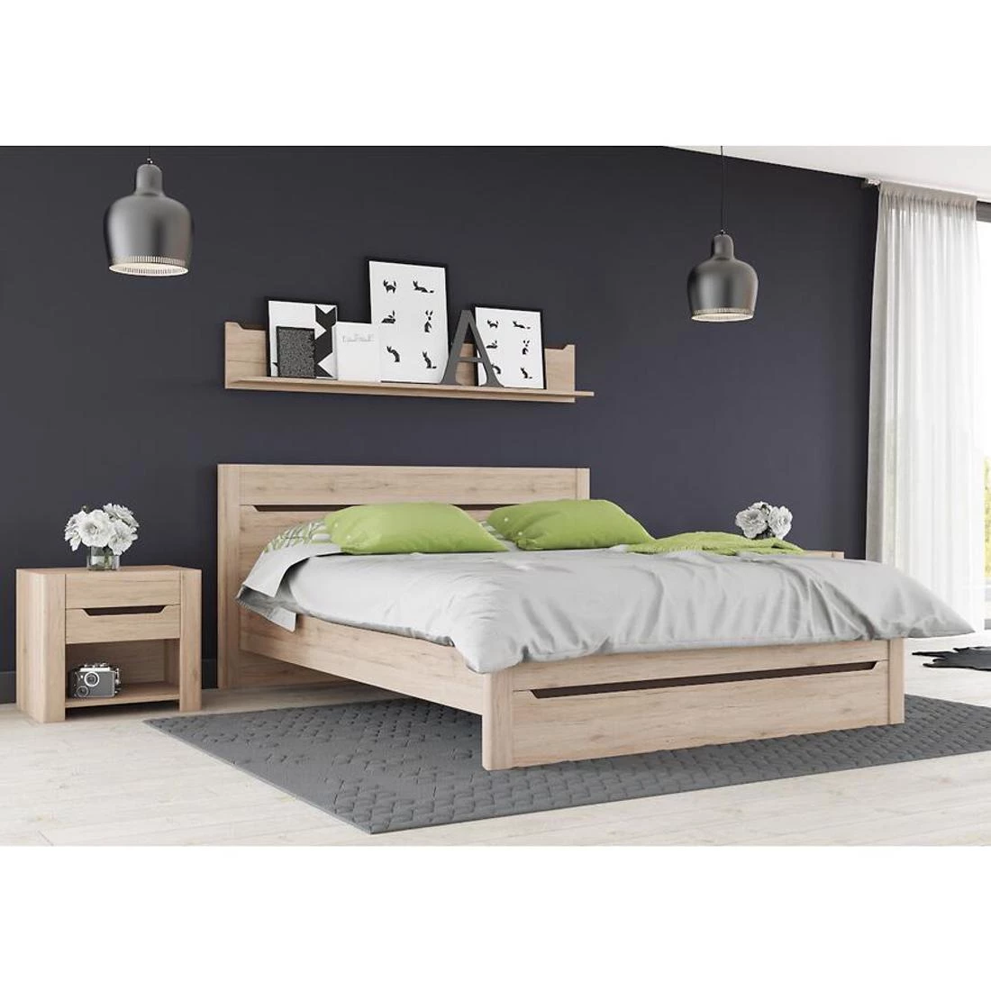 Dejso zidna polica 170x24x27 san remo hrast