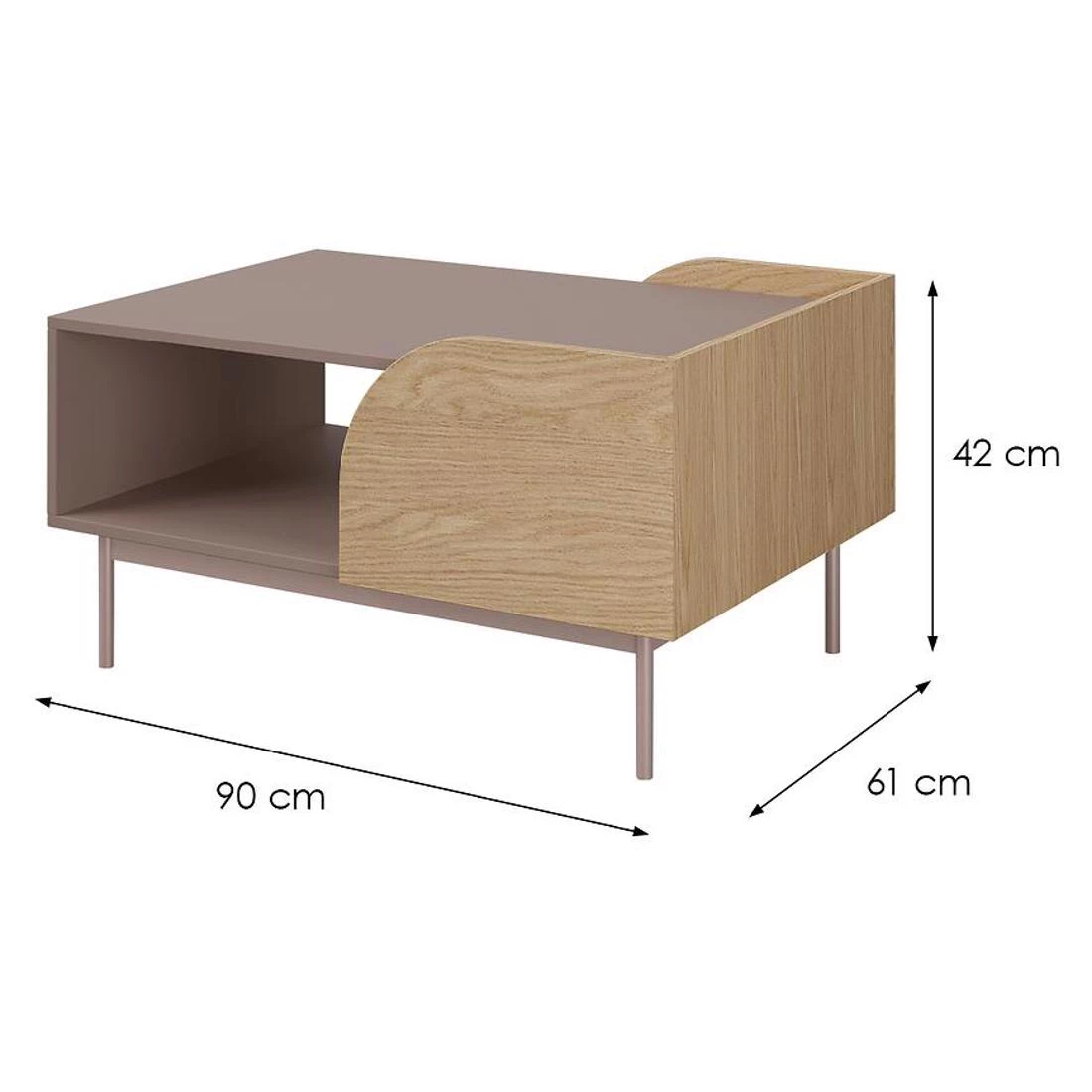 Carmen 12 stolic 62x90x42 cm hrast/toffee