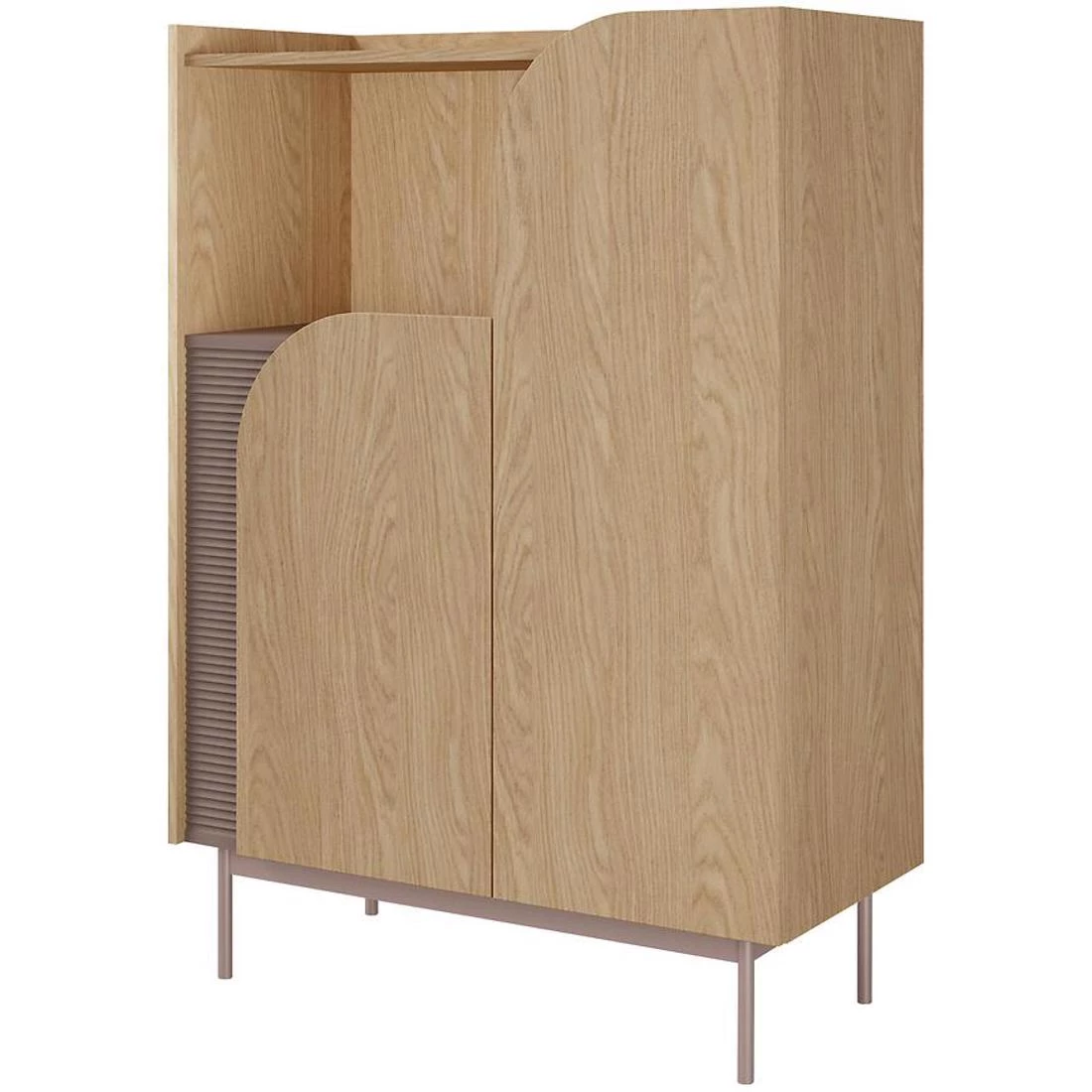 Carmen 5 vitrina 92x42x128 cm hrast/toffee
