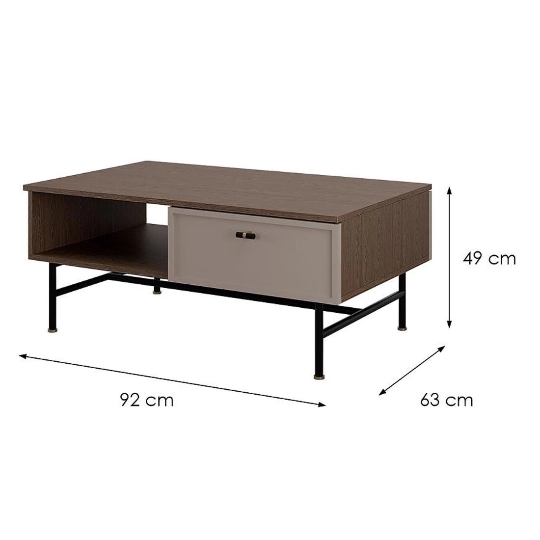 Elora 14 stolic 63x92x49 cm balticka oluja/toffee