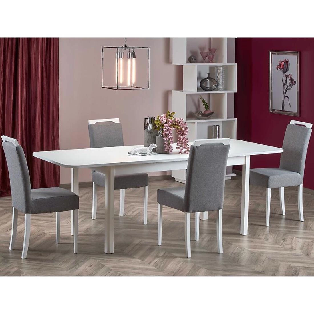 Florian razvlacni stol 141/219x80x87 cm beli