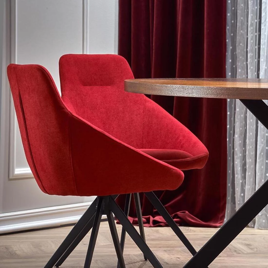 Locarno stol razvlacni 170x90x75 cm orah/crna