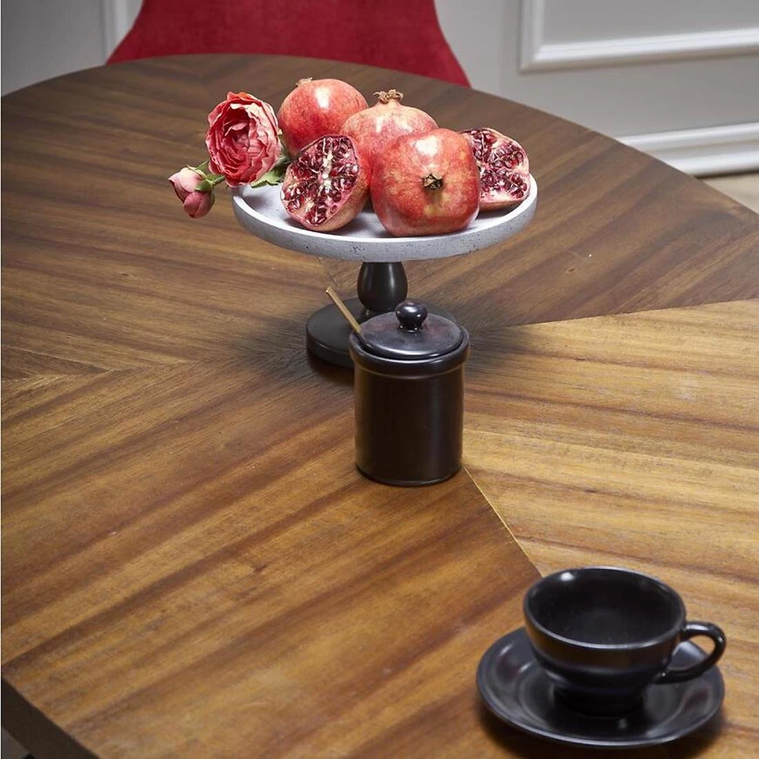 Locarno stol razvlacni 170x90x75 cm orah/crna