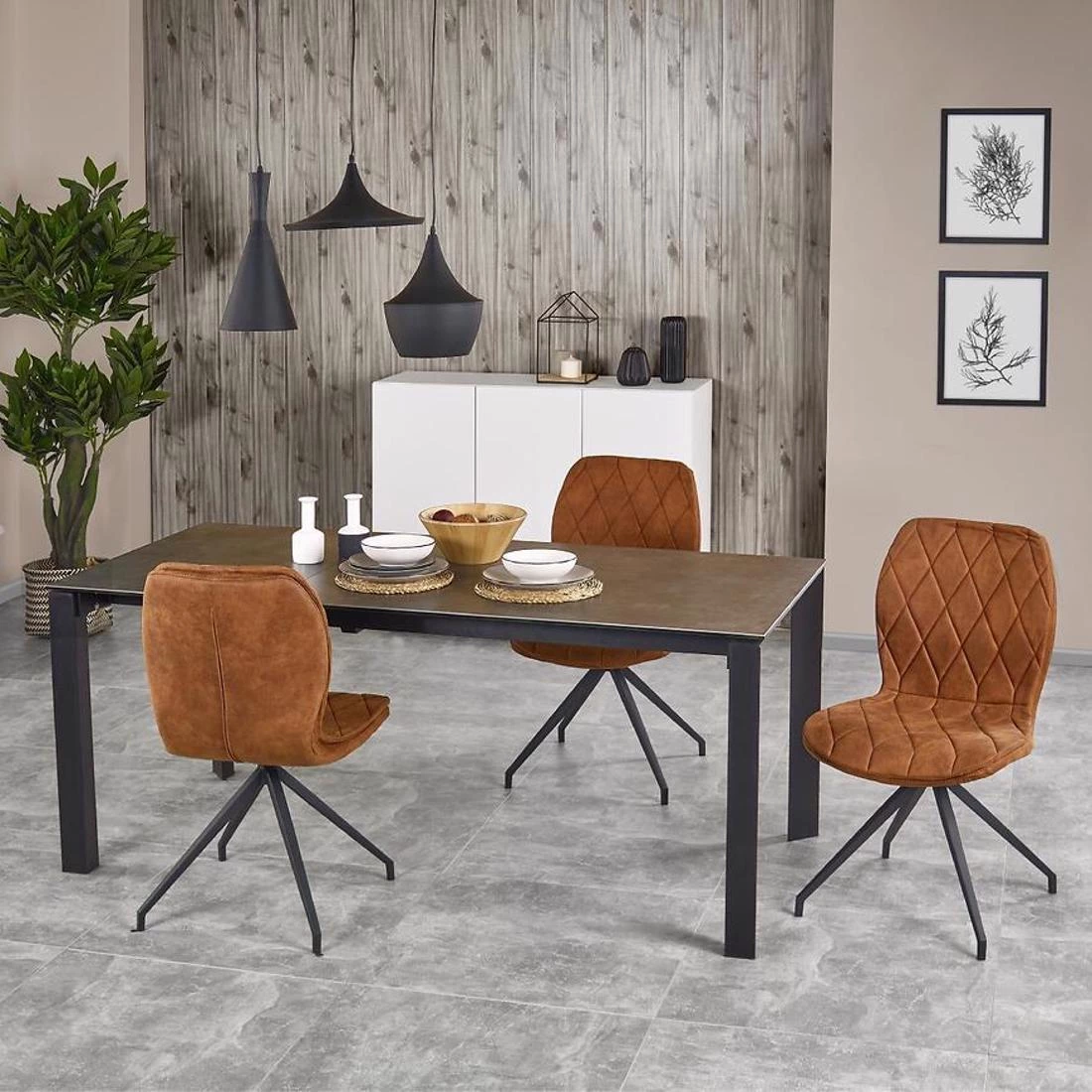 Horizon produžni stol 120/180x85X76 cm crni