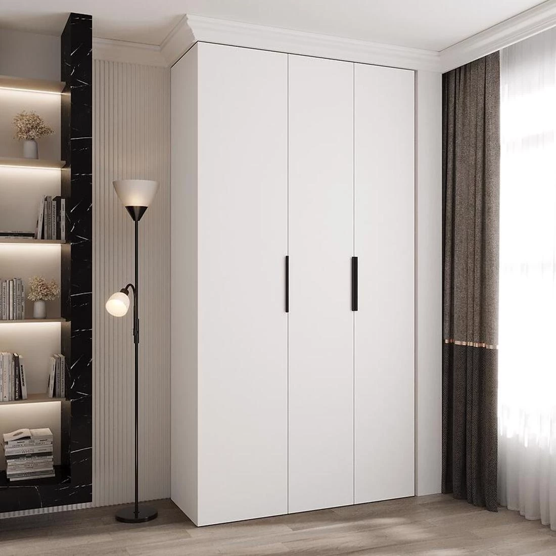 Como 4-130 ormar 50x130x245,5 cm belo/crni