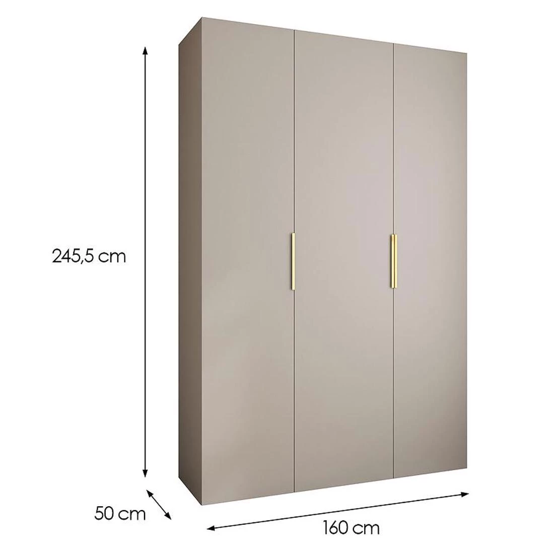 Como 4-160 ormar 50x160x245,5 cm kašmir/zlatna