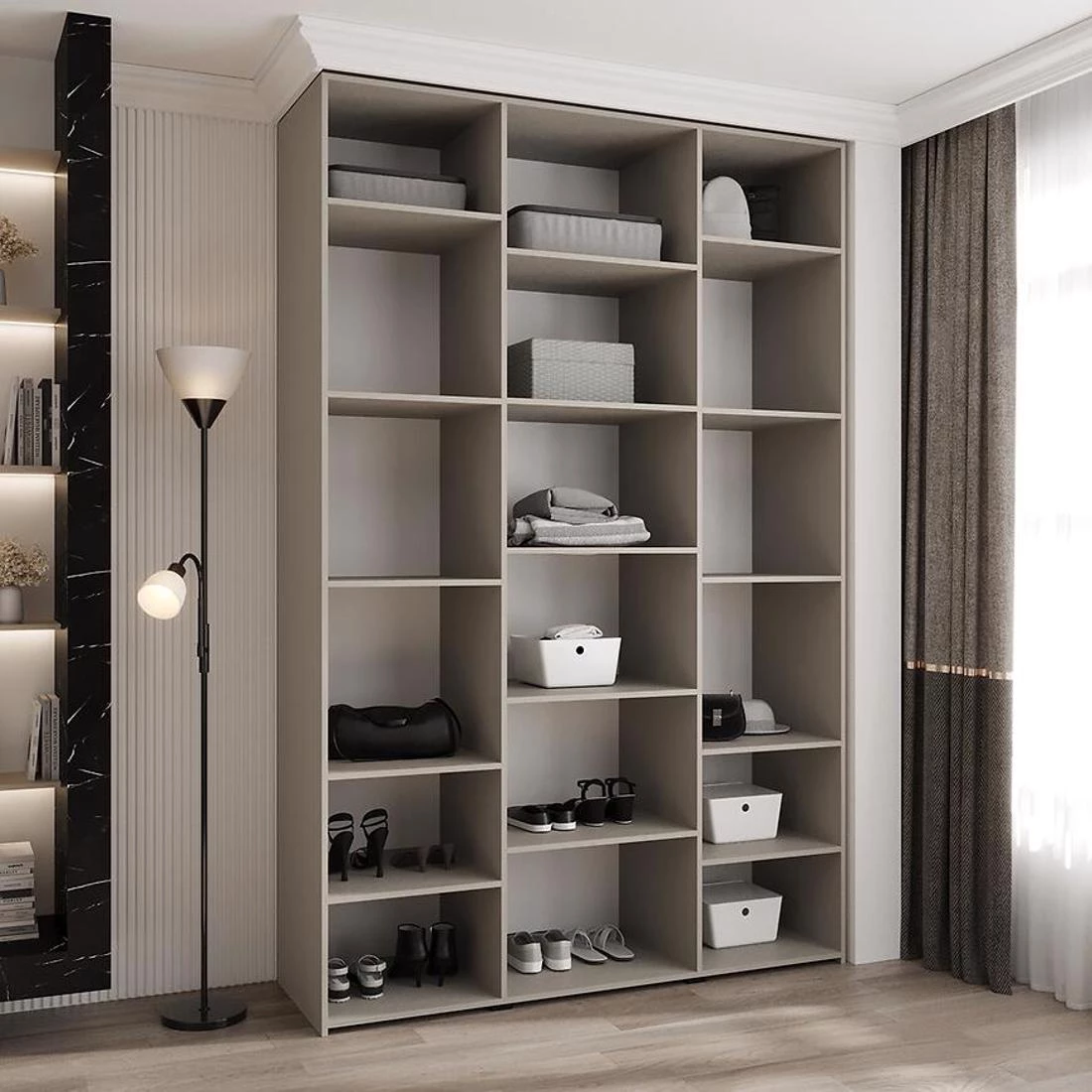 Como 4-160 ormar 50x160x245,5 cm kašmir/crna