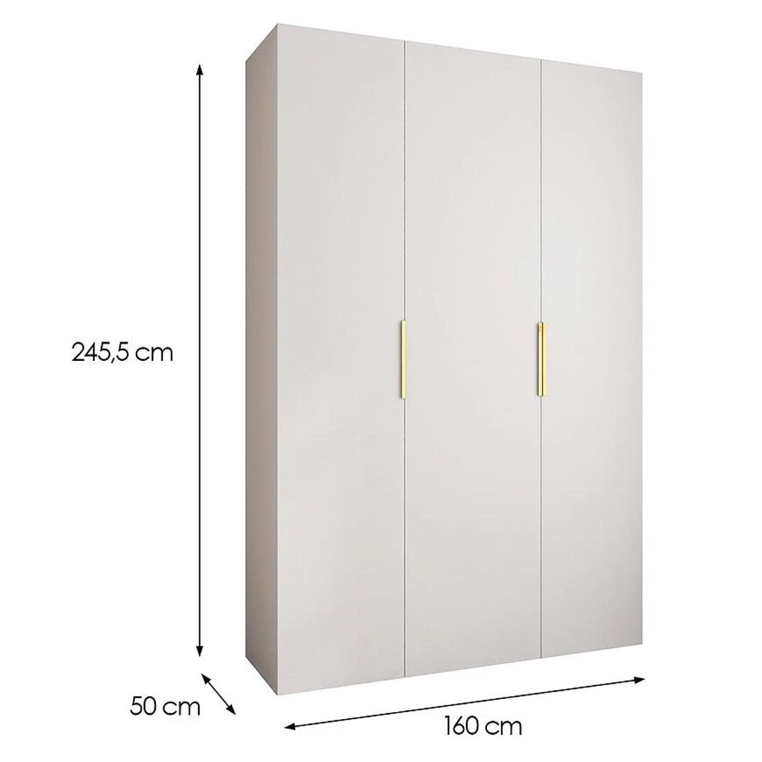 Como 4-160 ormar 50x160x245,5 cm bijeli/zlatni