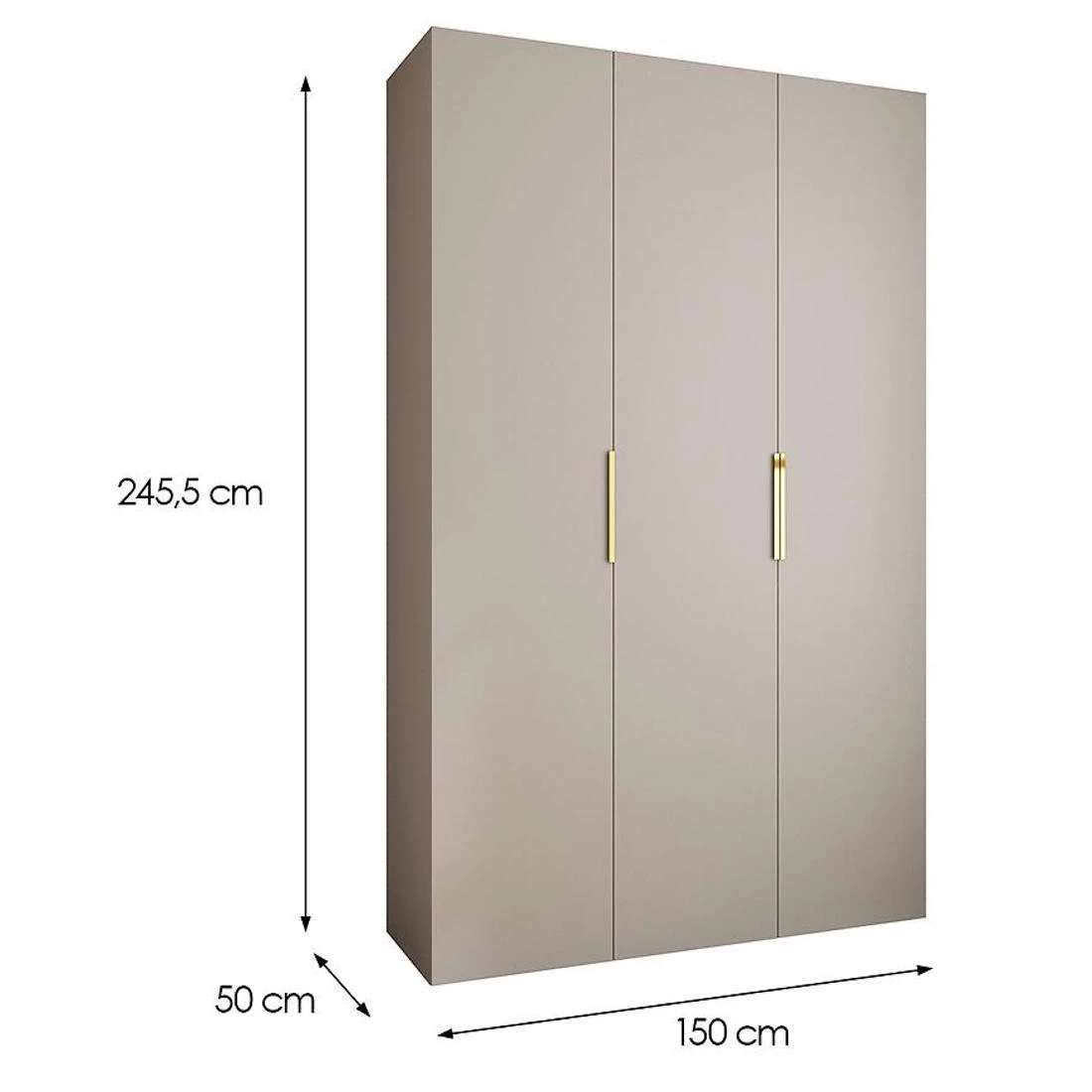 Como 4-150 ormar 50x150x245,5 cm kašmir/zlatna