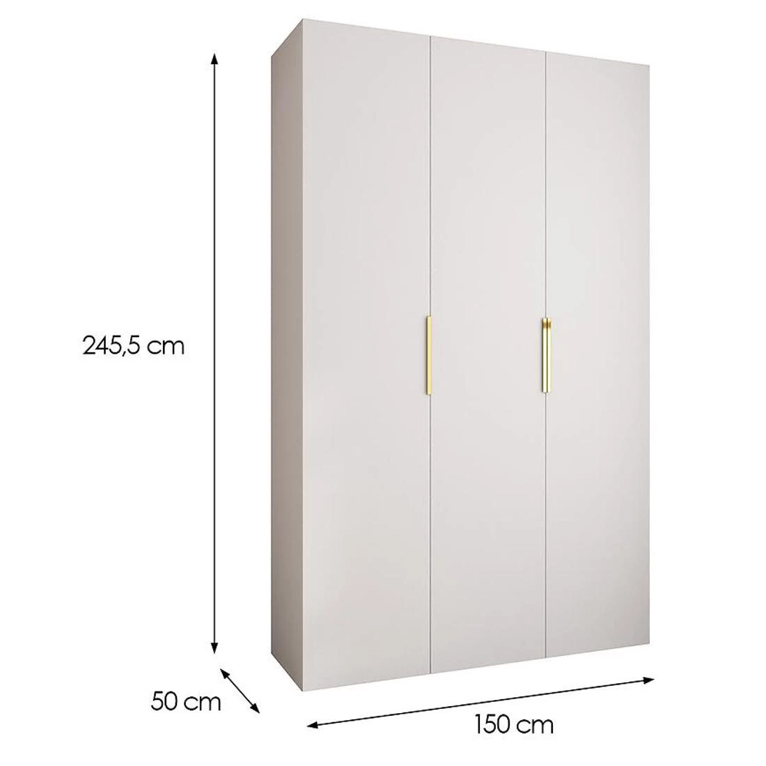 Como 4-150 ormar 50x150x245,5 cm bela/zlatna