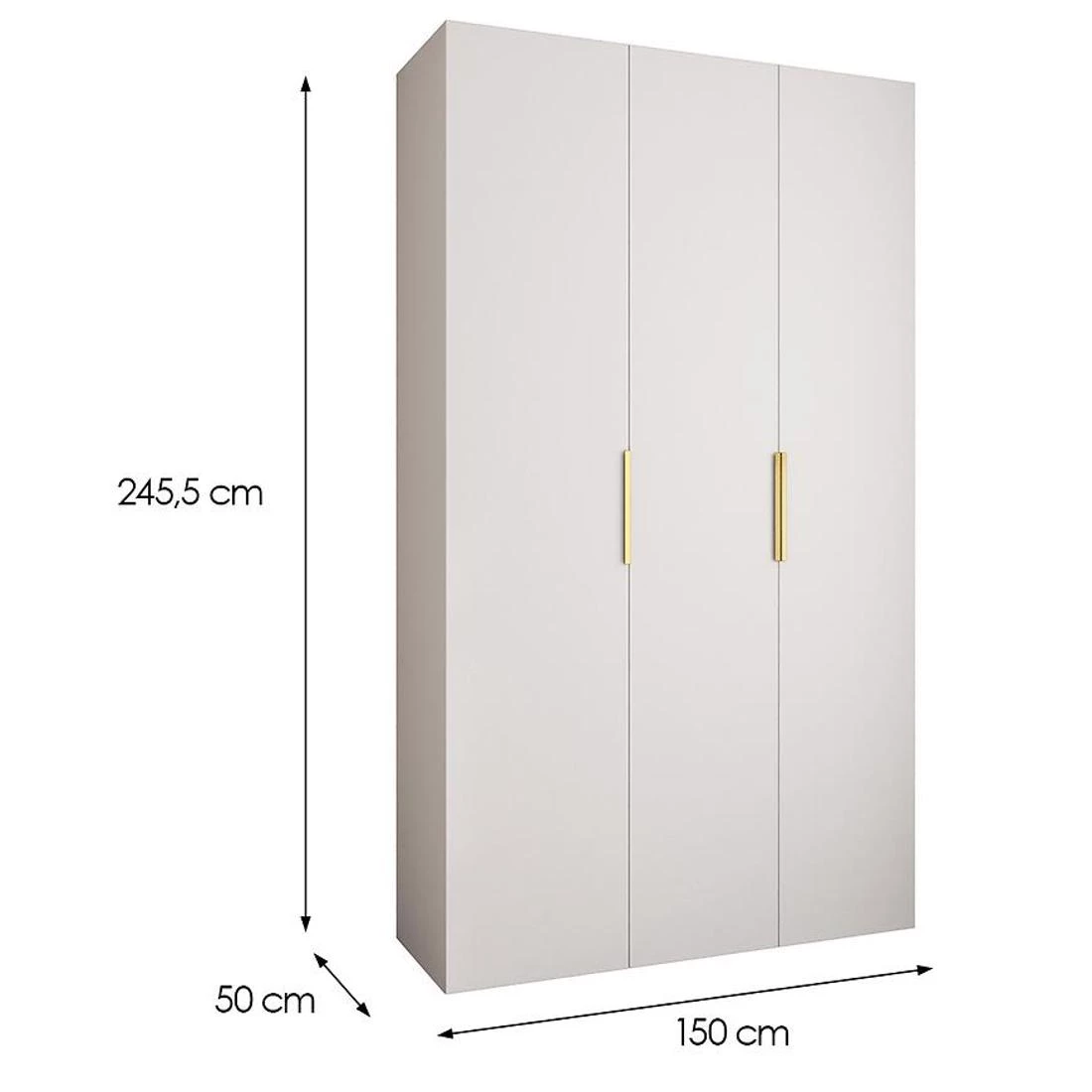 Como 4-140  ormar 50x140x245,5 cm  bijeli/zlatni