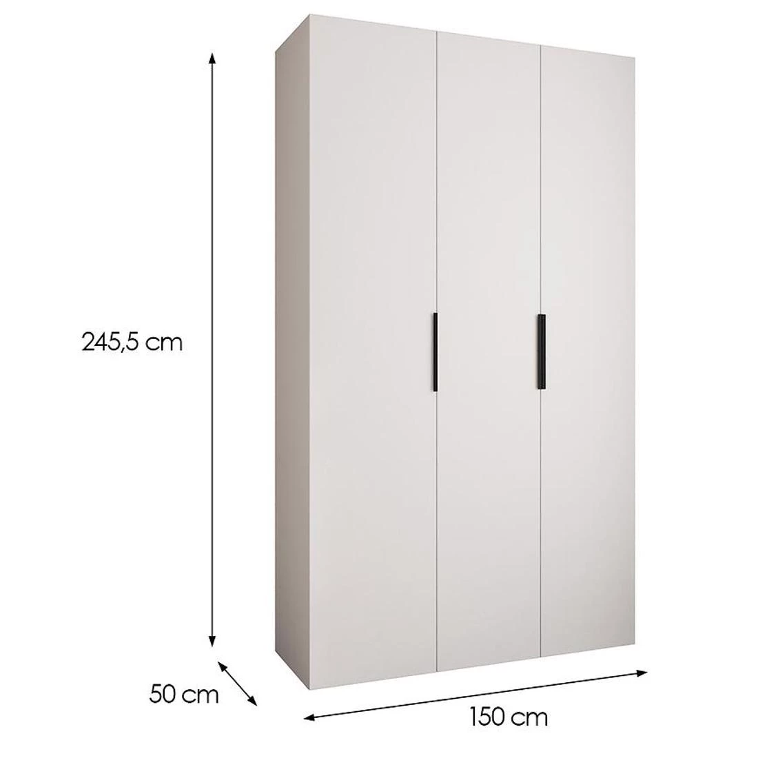 Como 4-140 ormar 50x140x245,5 cm belo/crni