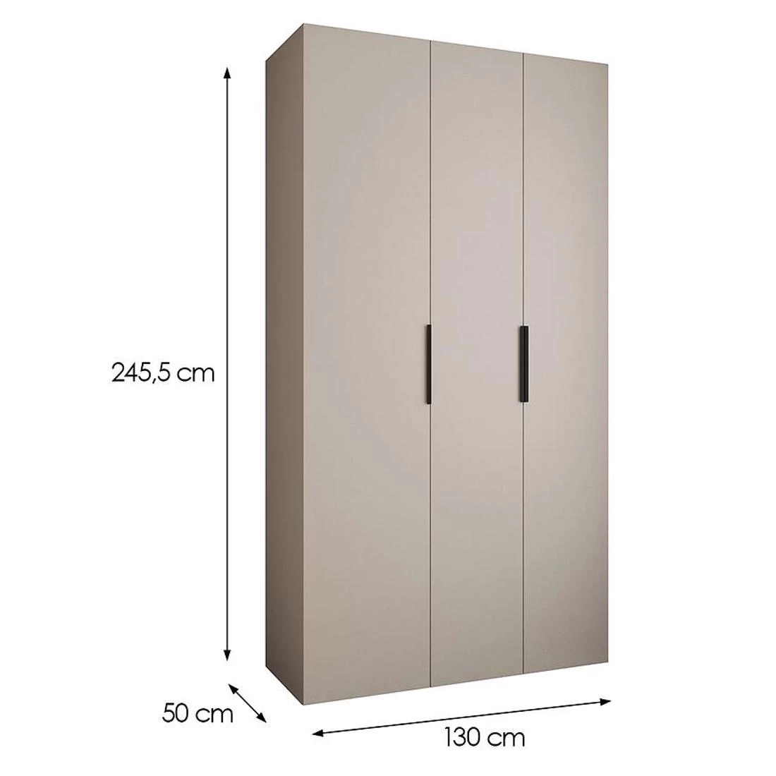 Como 4-130 ormar 50x130x245,5 cm kašmir/crna