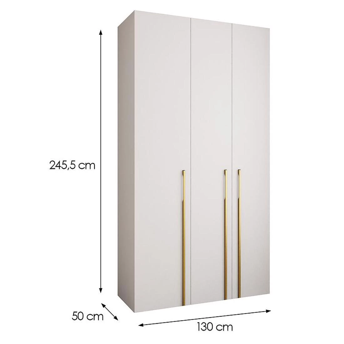 Como 3-130 ormar 50x130x245,5 cm belo/zlatno