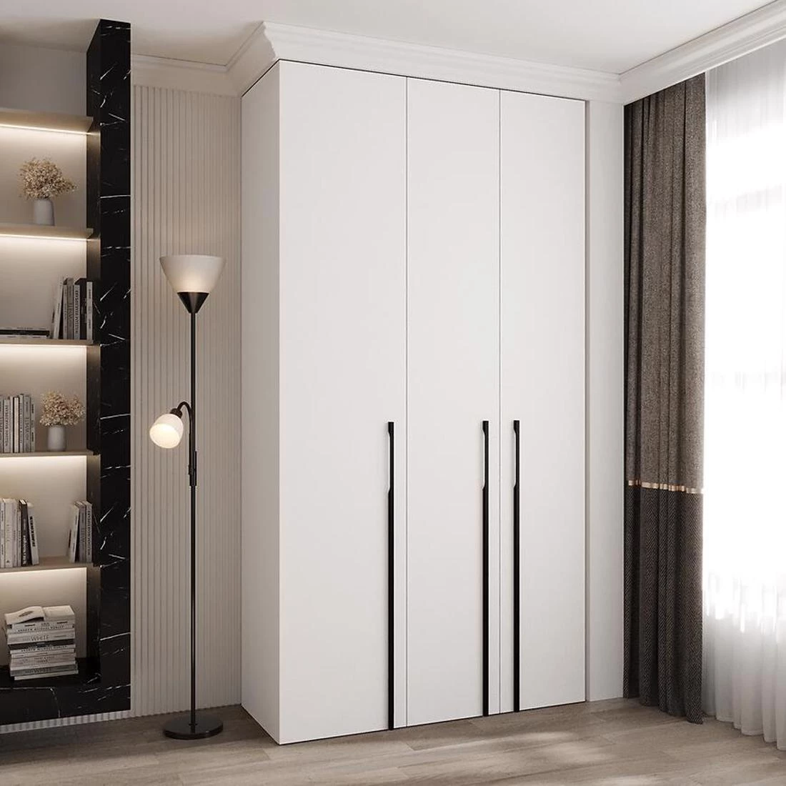 Como 3-130 ormar 50x130x245,5 cm  belo/crni
