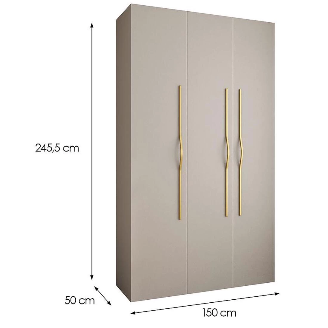 Como 2-140 ormar 50x140x245,5 cm kašmir/zlatna
