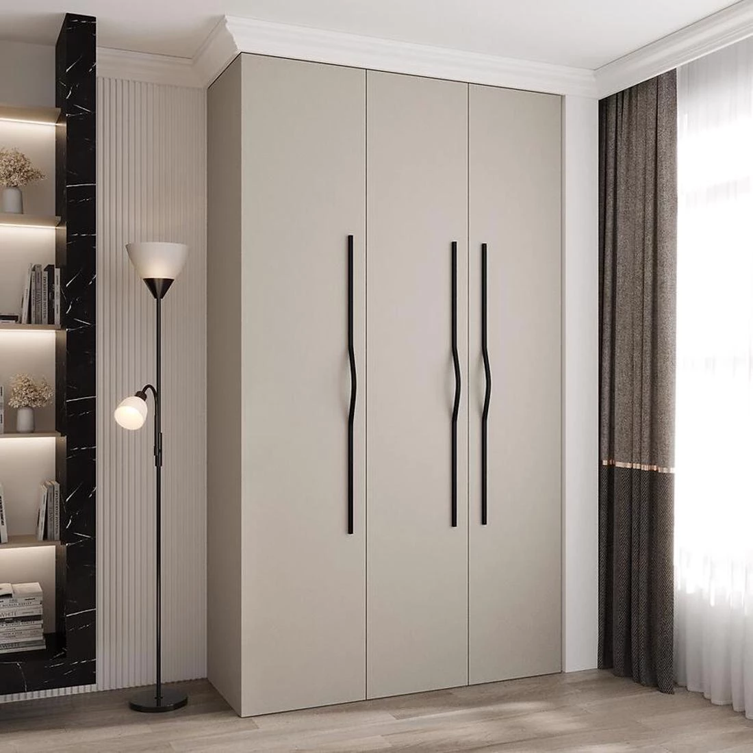 Como 2-140 ormar 50x140x245,5 cm kašmir/crna