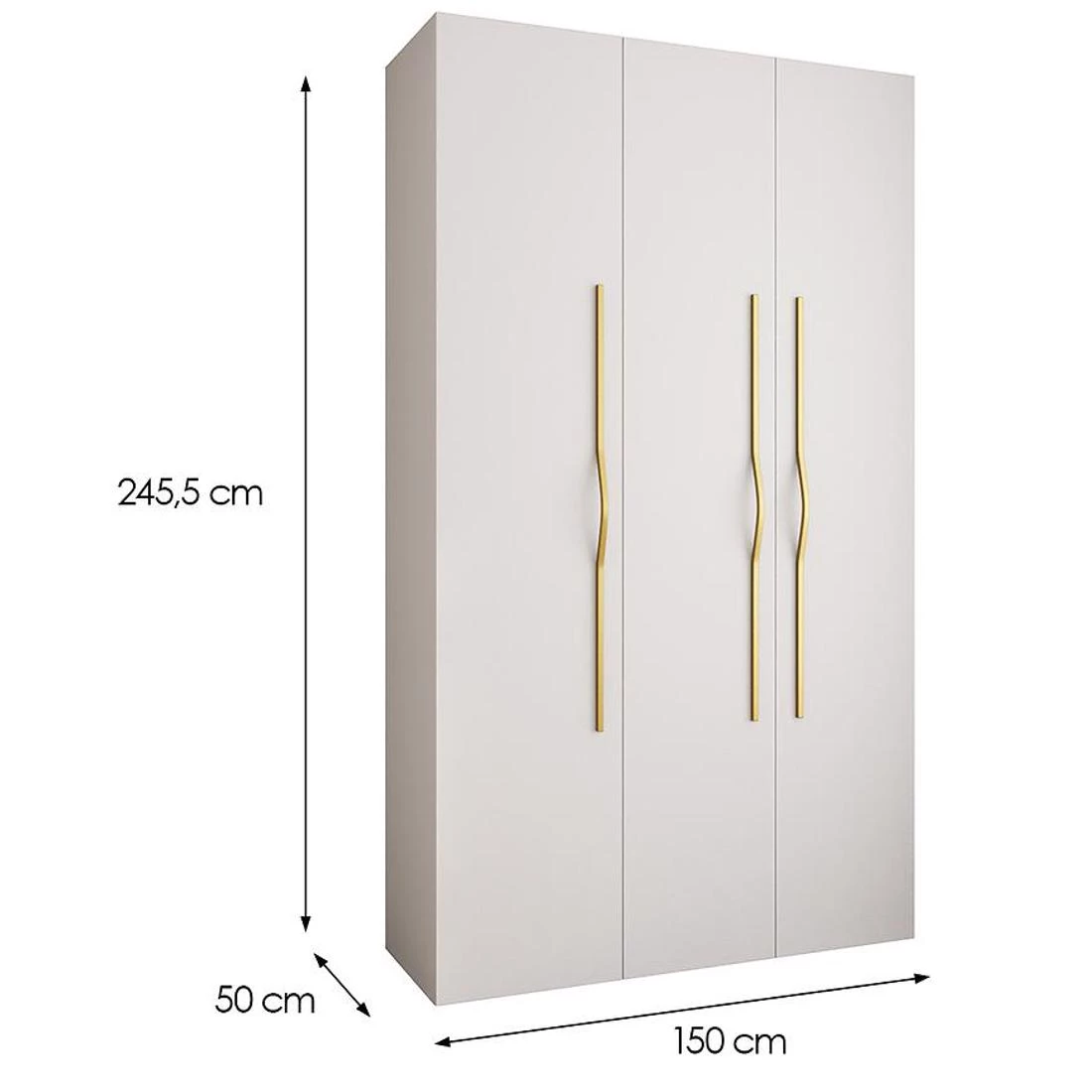 Como 2-140 ormar  50x140x245,5 cm belo/zlatno