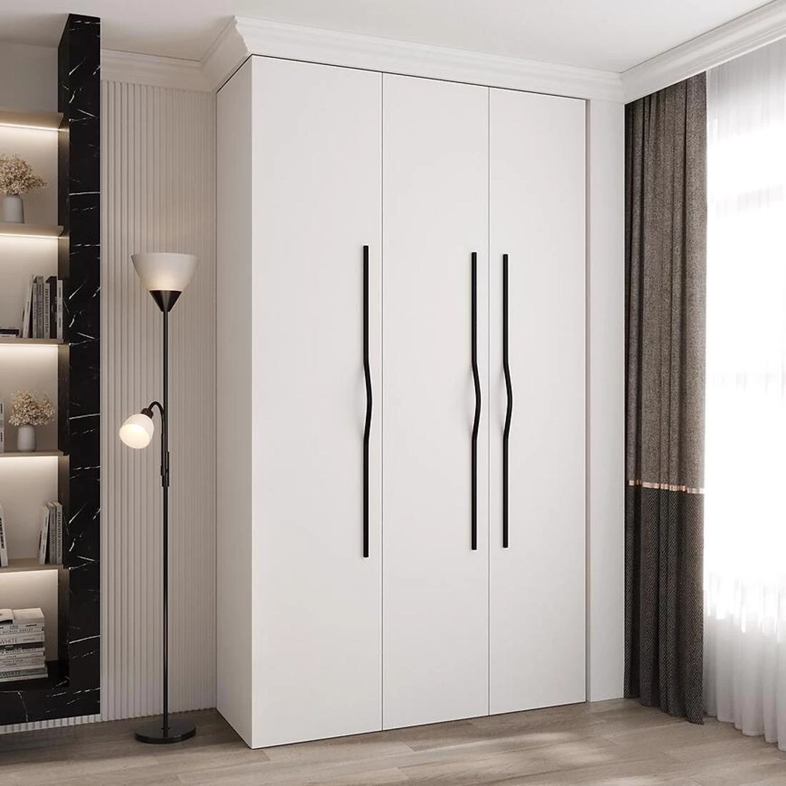 Como 2-140 ormar 50x140x245,5 cm belo/crni