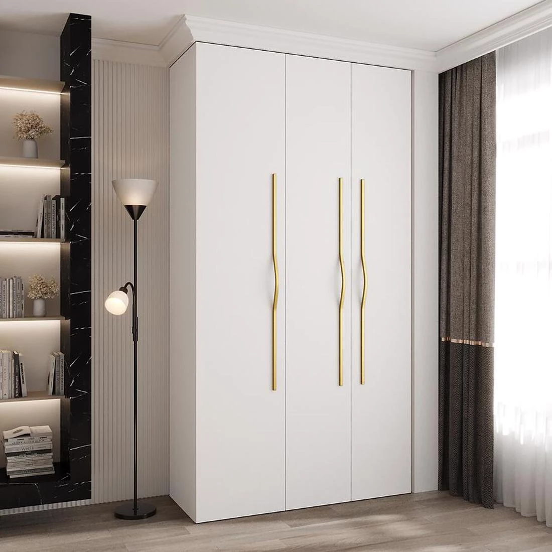 Como 2-130 ormar 50x130x245,5 cm bela/zlatna