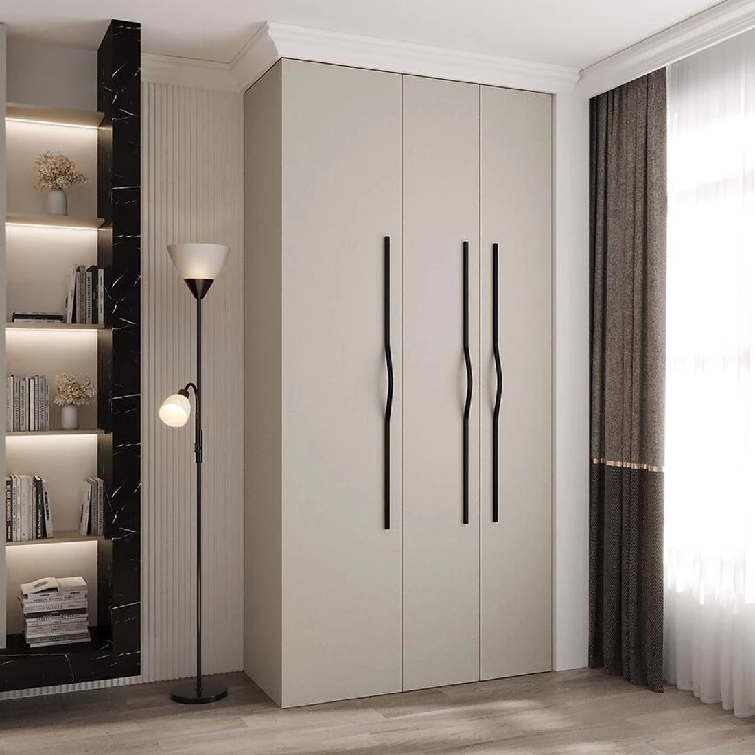Como 2-120 ormar 50x120x245,5 cm kašmir/crna