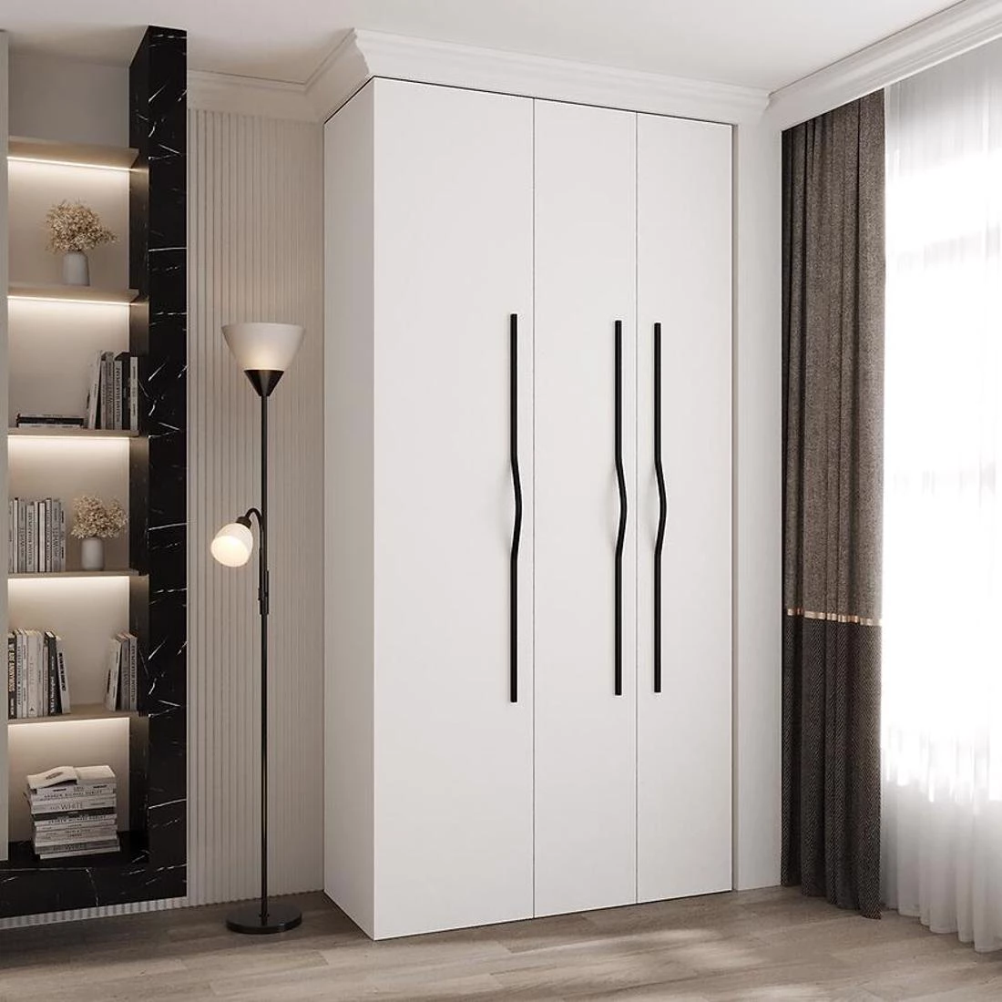Como 2-120 ormar 50x120x245,5 cm bela/crna