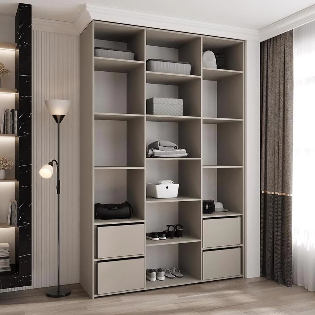 Como 1-160 ormar 50x160x245,5 cm kašmir/zlatna