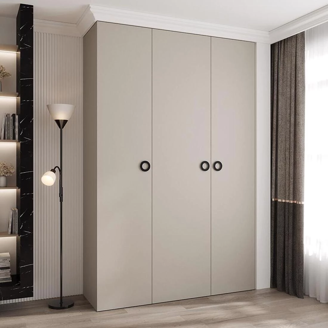 Como 1-160 ormar 50x160x245,5 cm kašmir/Crna