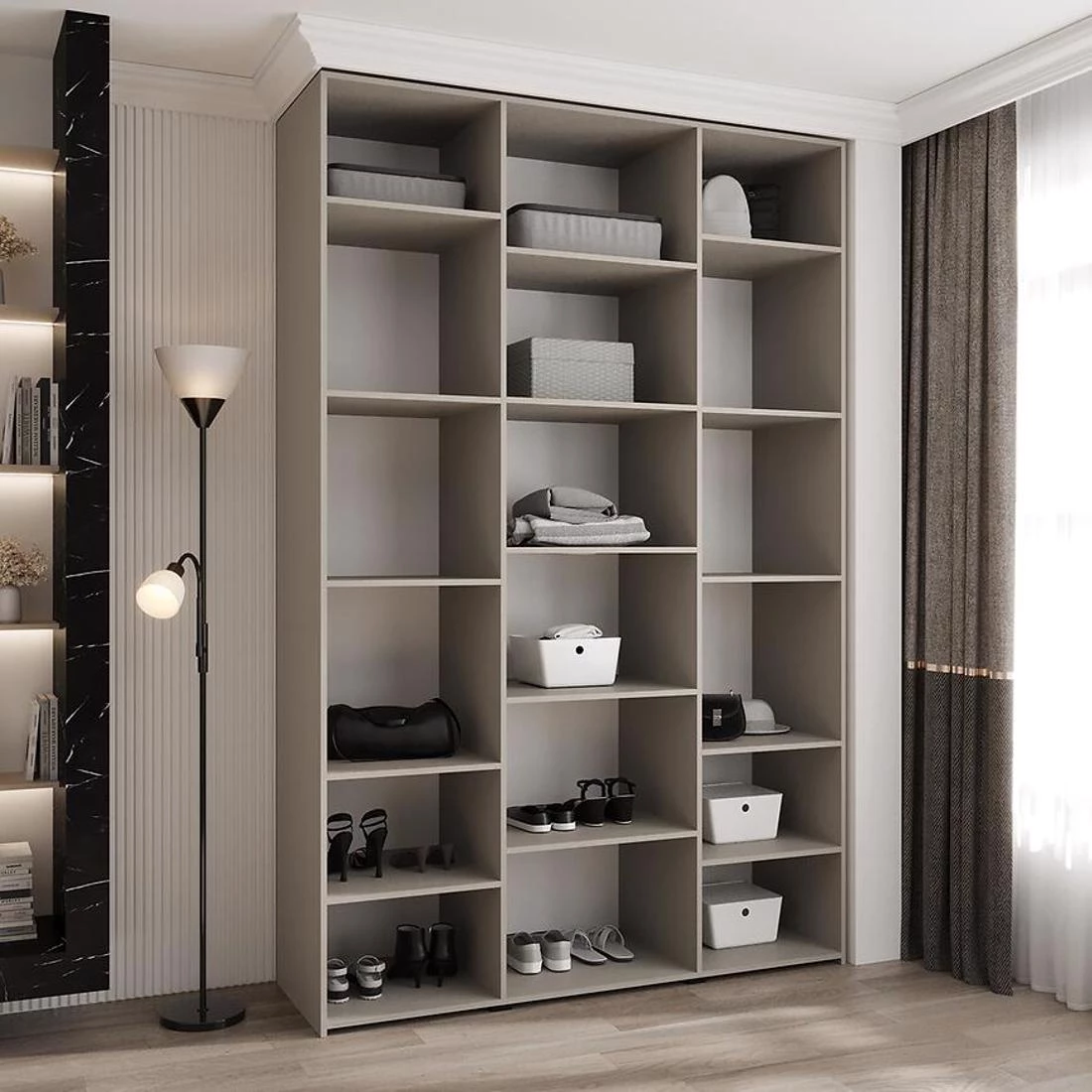 Como 1-160 ormar  50x160x245,5 cm bela/zlatna