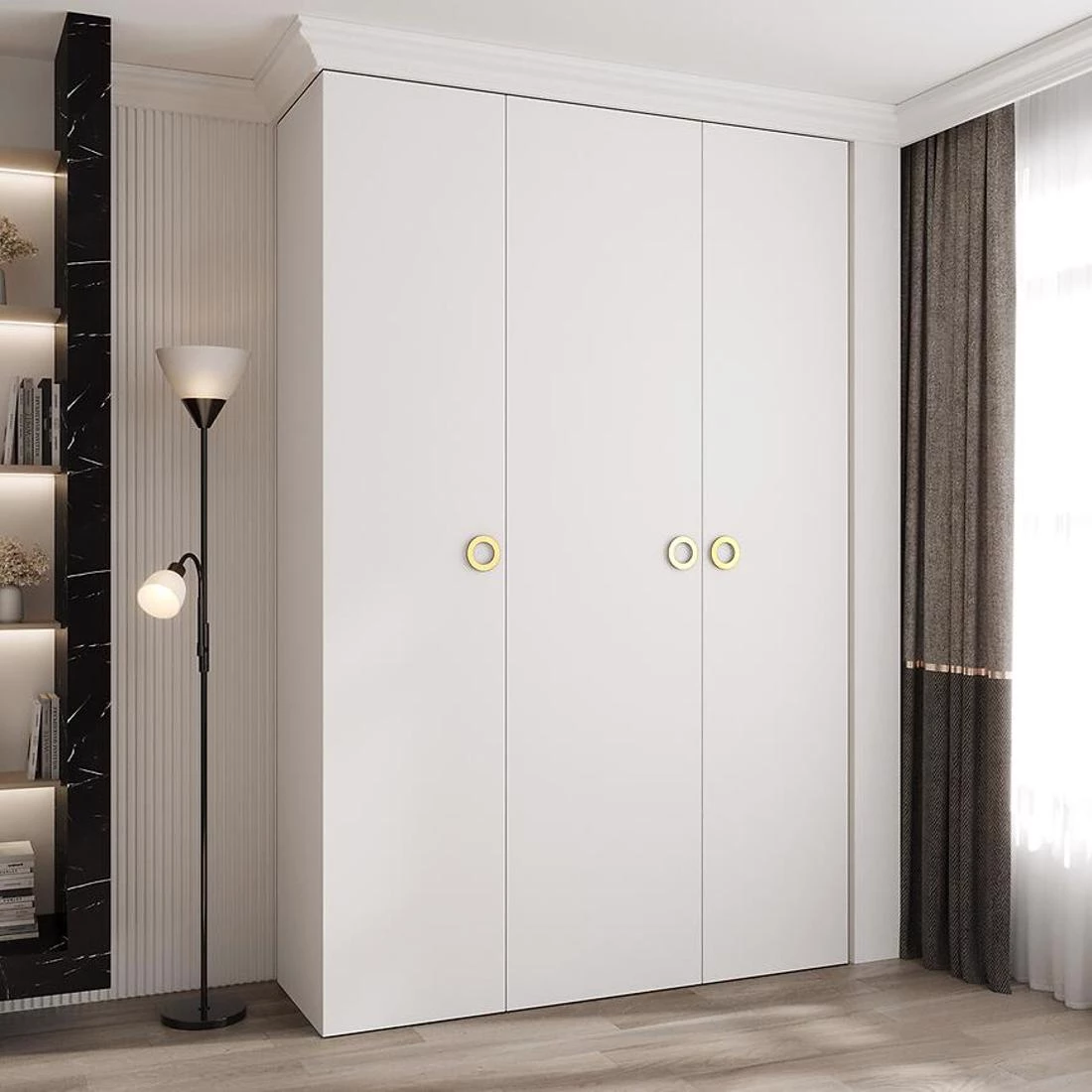Como 1-160 ormar  50x160x245,5 cm bela/zlatna