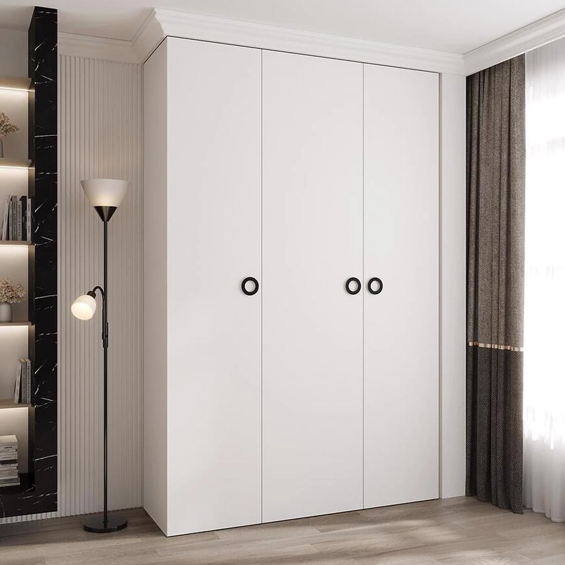 Como 1-160 ormar 50x160x245,5 cm bela/crna